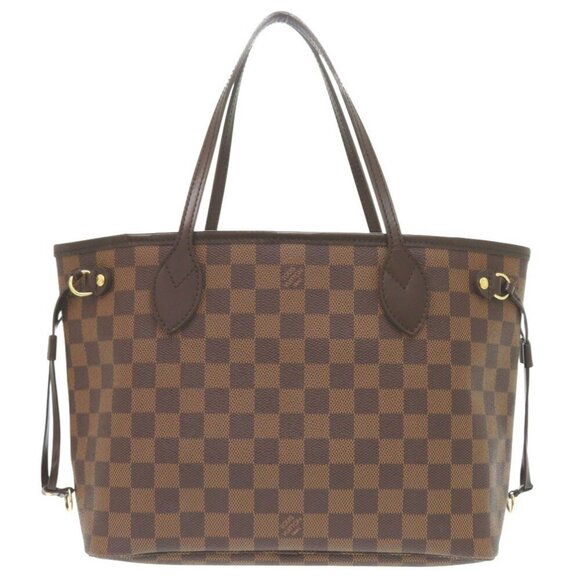 LOUIS VUITTON Brown Damier Neverfull PM Tote Bag - Picture 1 of 10